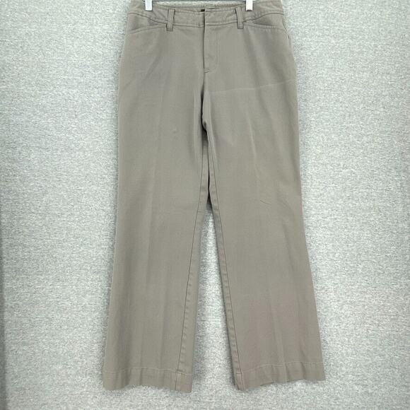Eddie Bauer Pants Womens 10 khaki Blakely Fit Chino Pockets Stretch Casual - Picture 1 of 13